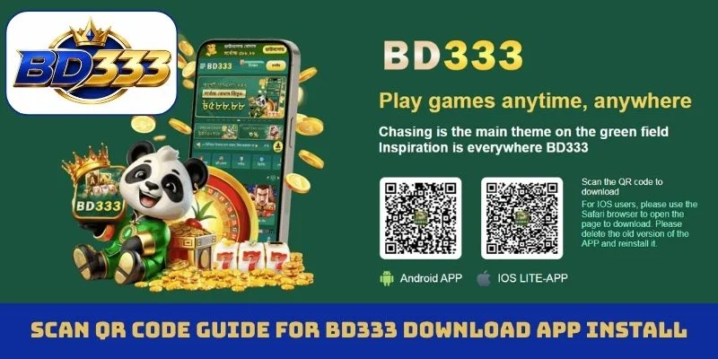 Scan QR code guide for BD333 download app install