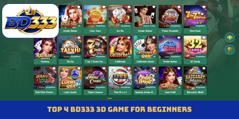 Top 4 BD333 3D game for beginners
